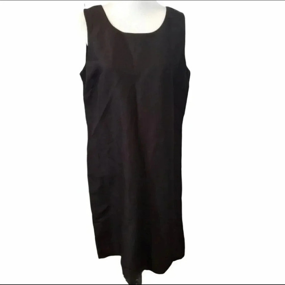 Eddie Bauer Dresses & Skirts - Eddie Bauer 14 career‎ black linen blend sleeveless dress